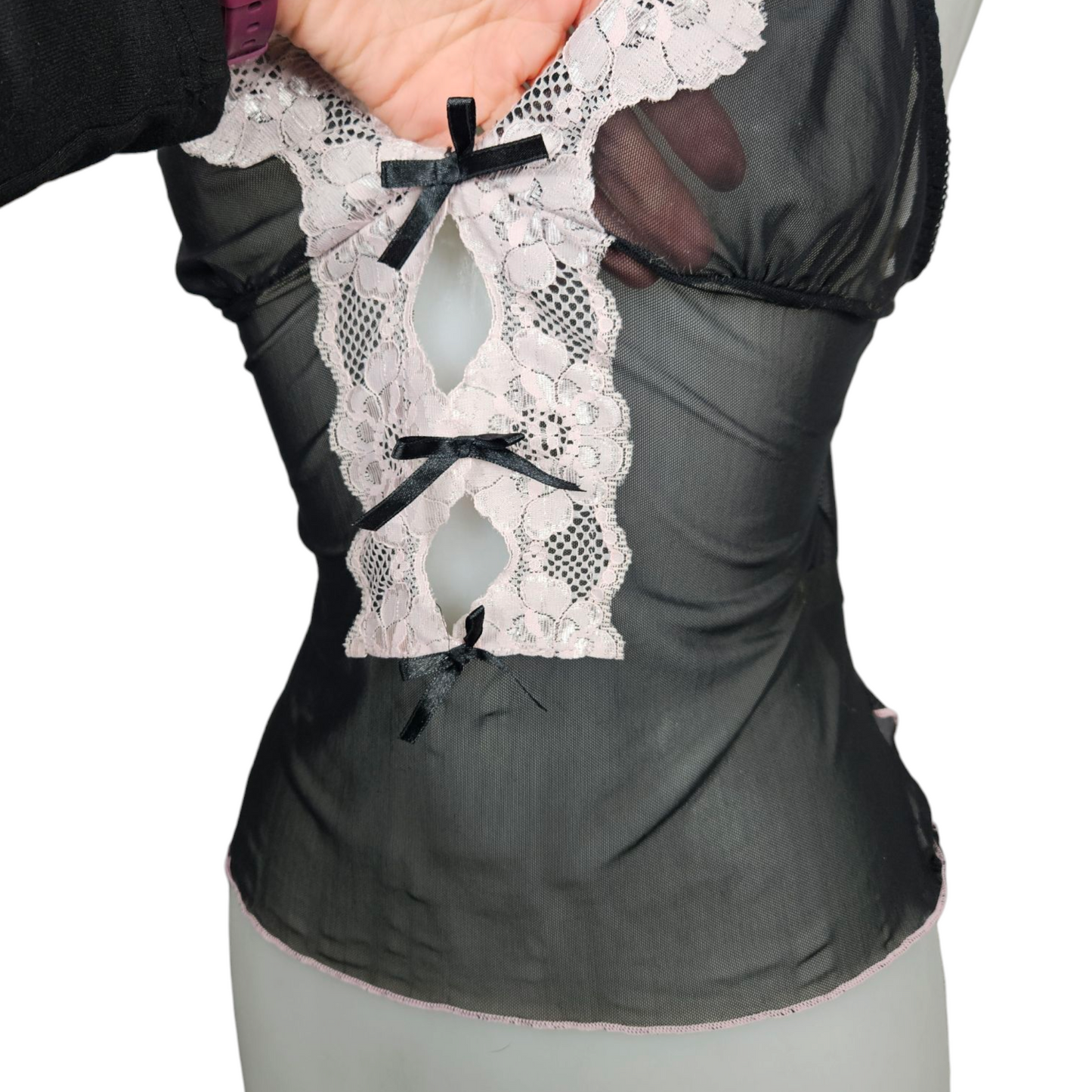 Lingerie tank top in voile