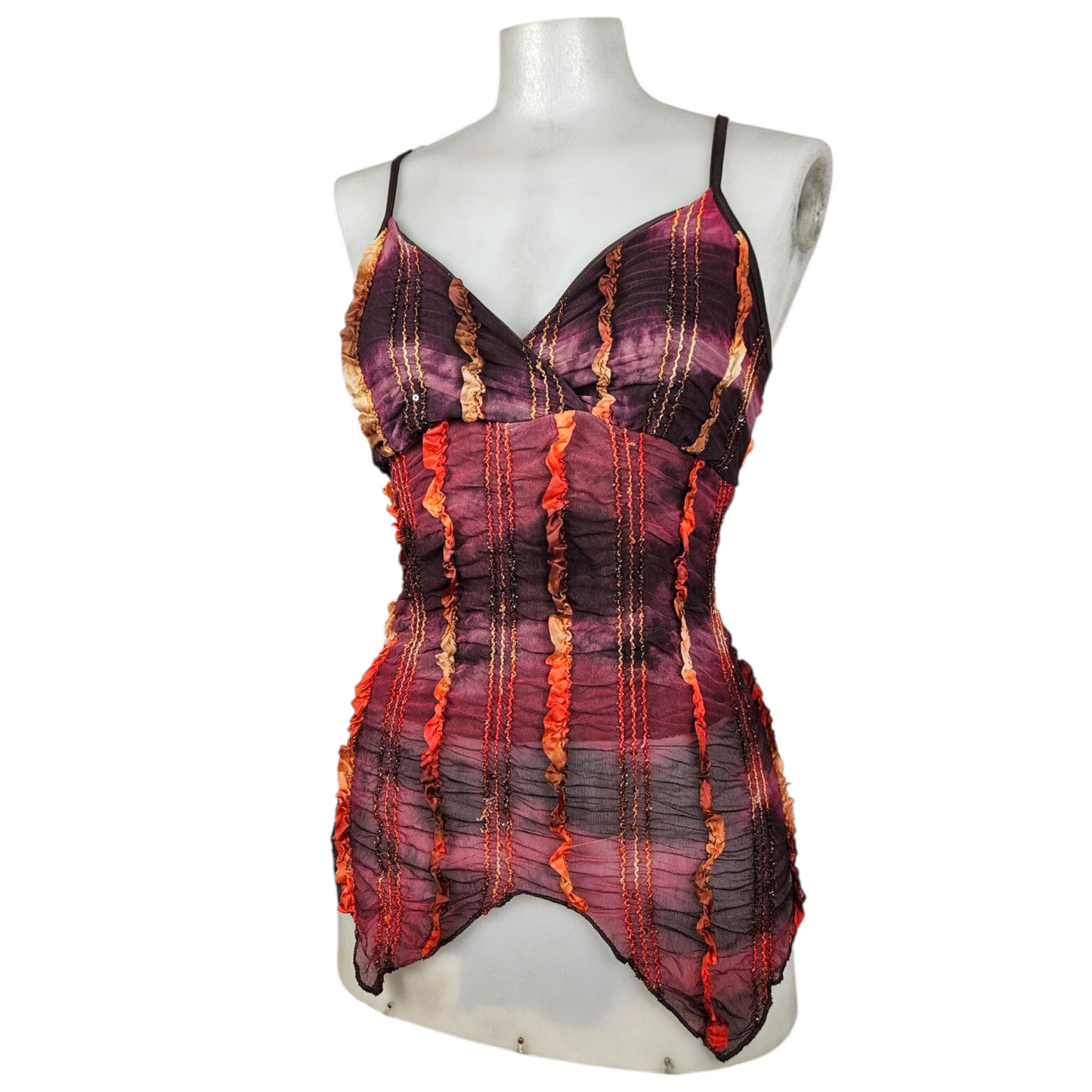Voile top with sequin details