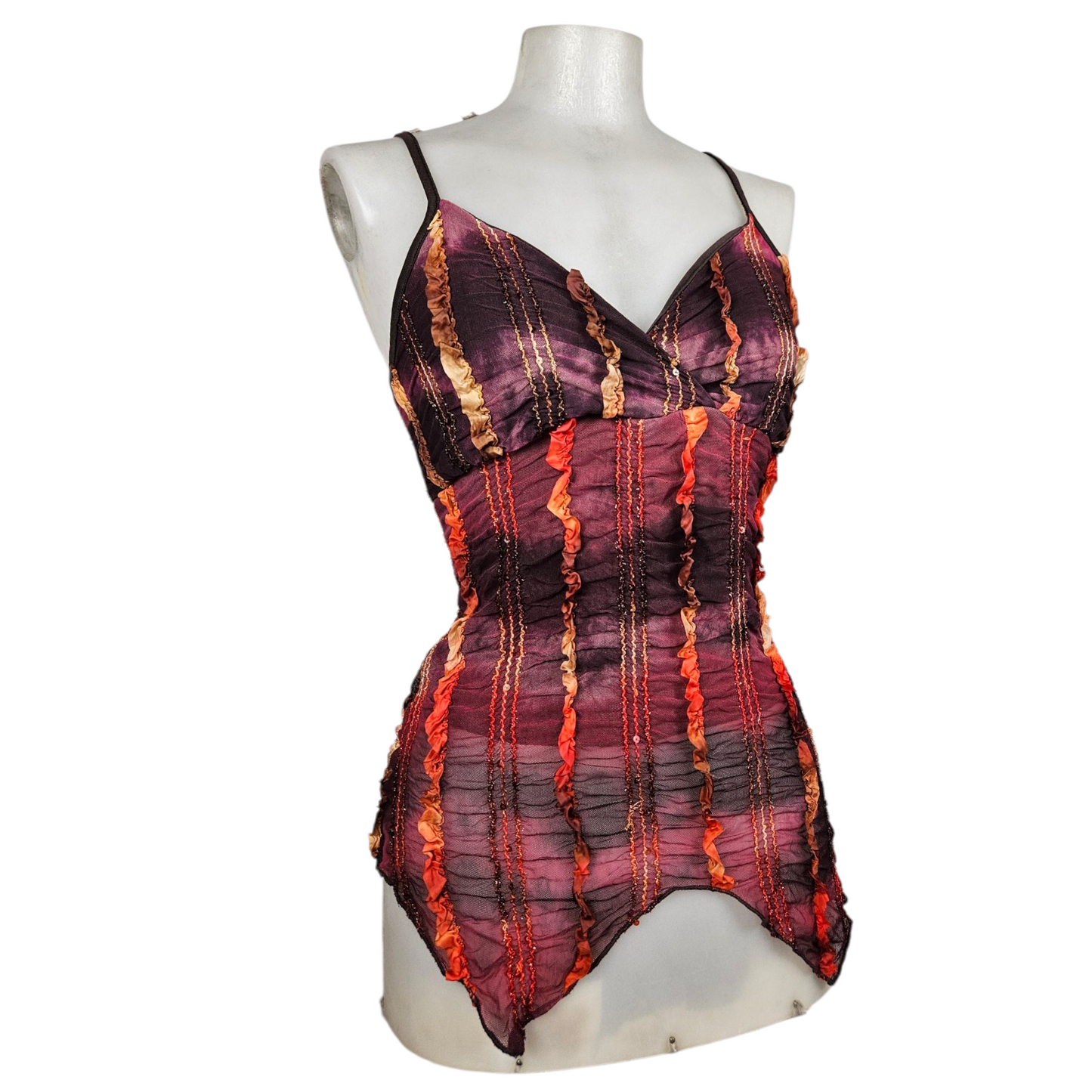 Voile top with sequin details