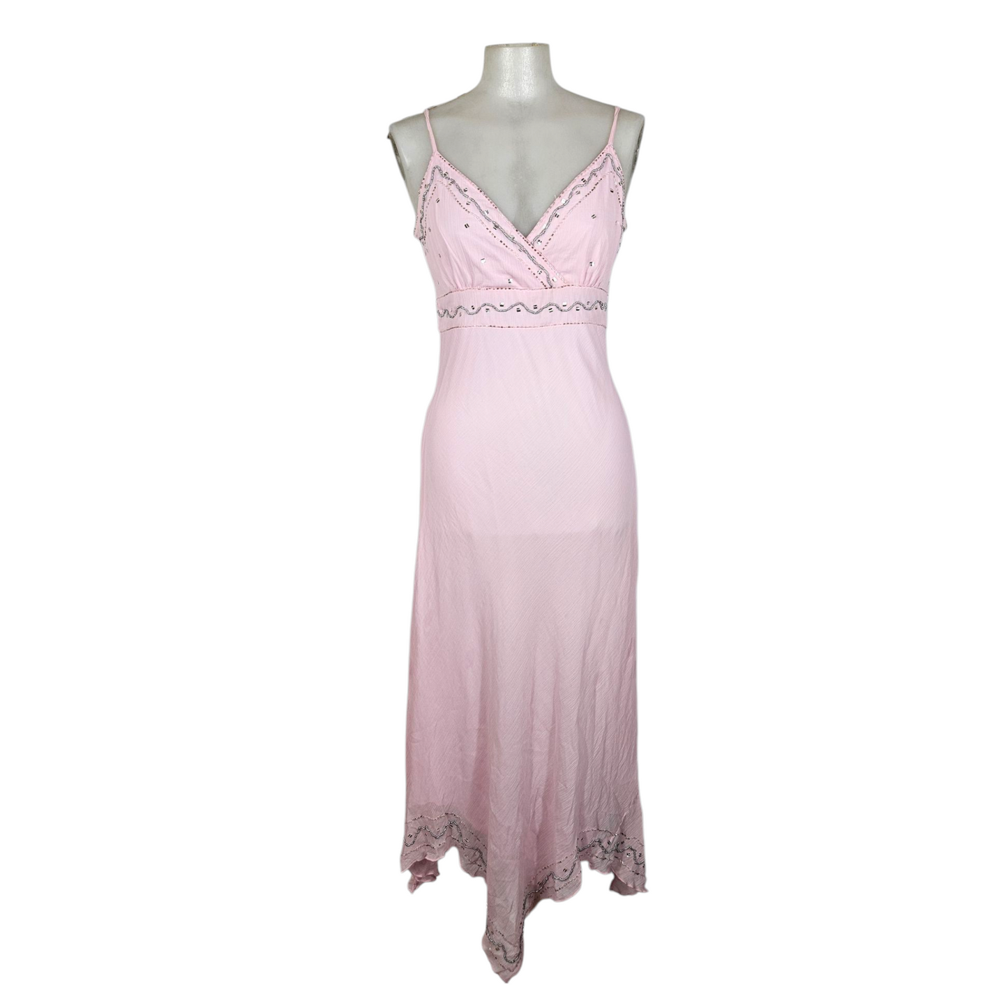 Robe en voile brodé de perles
