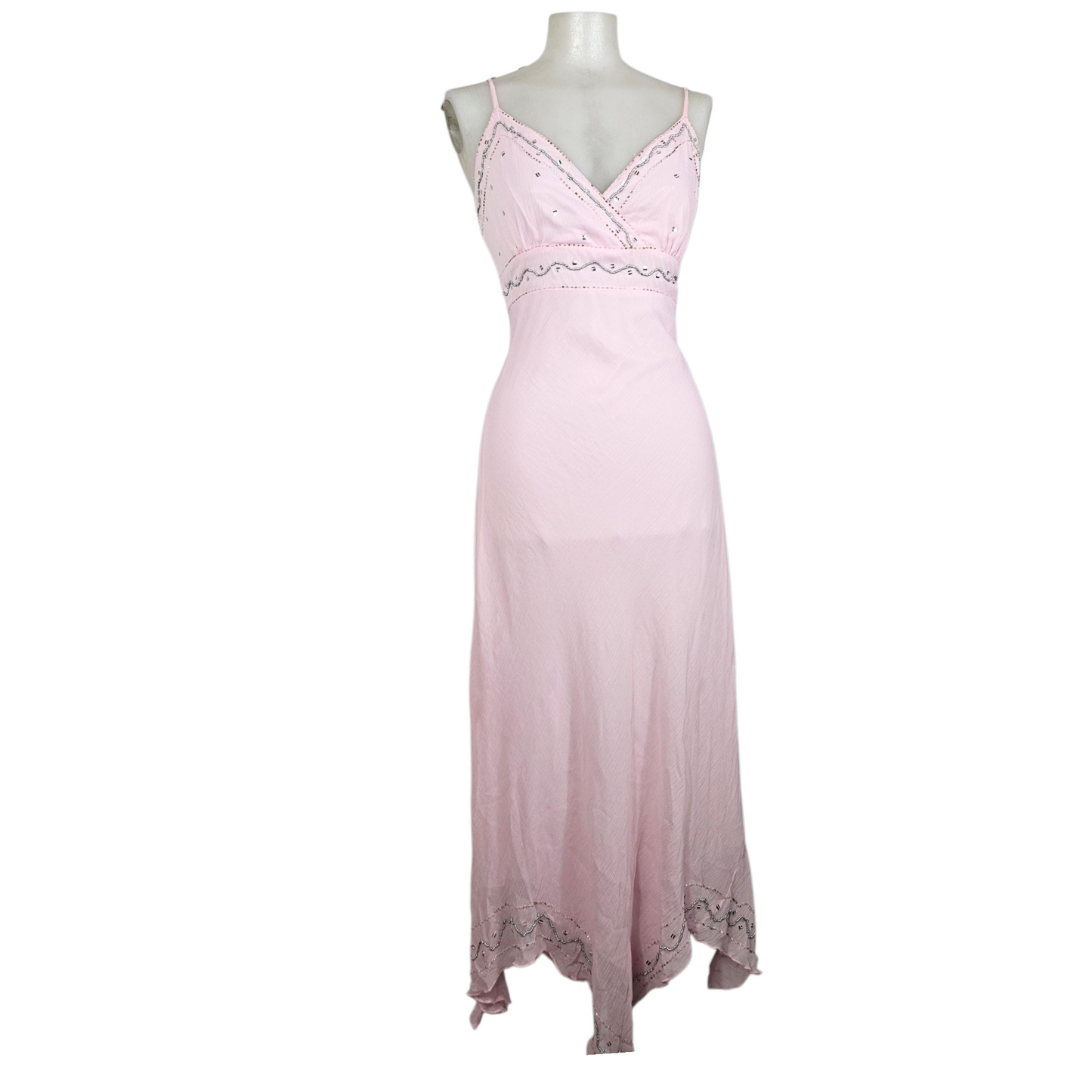 Robe en voile brodé de perles