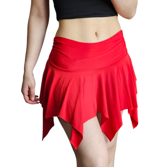 Asymmetrical mini skirt