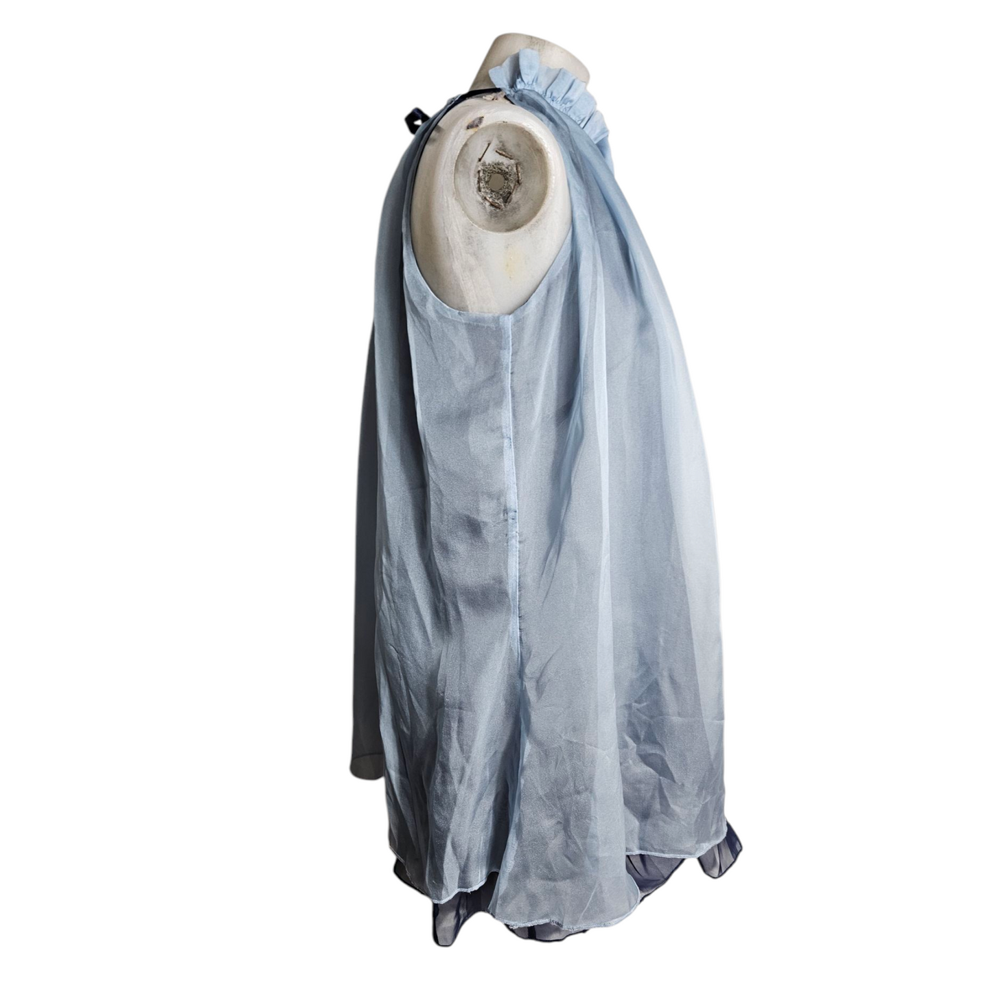 Haut en voile col fleur