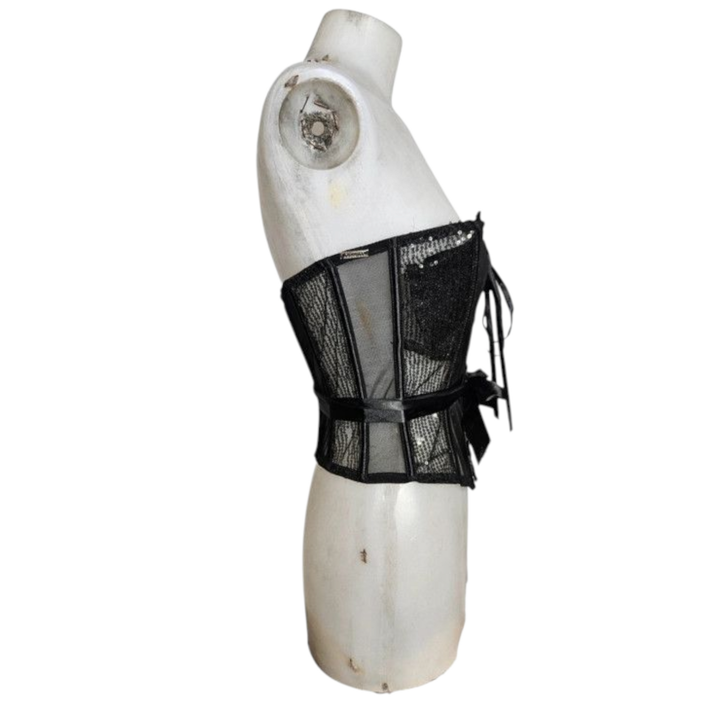 Corset en voile à strass