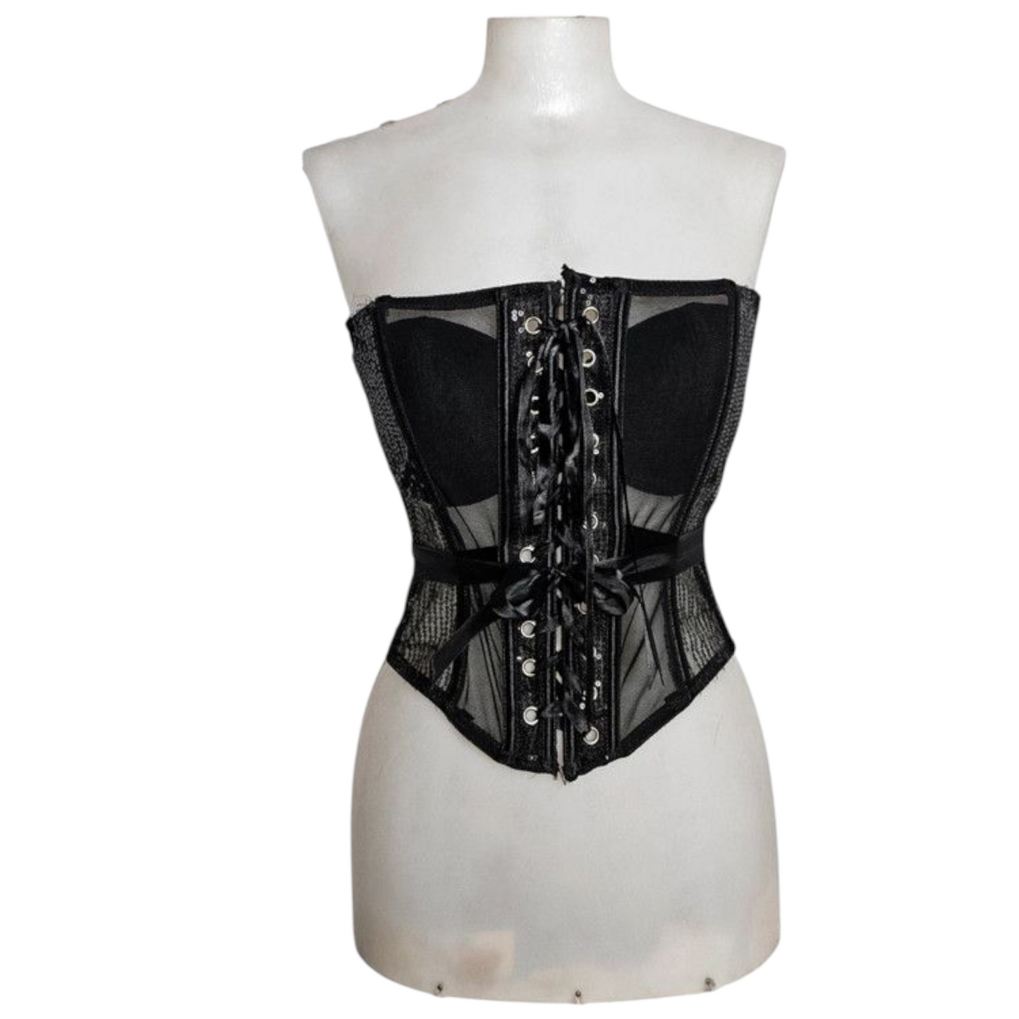 Corset en voile à strass