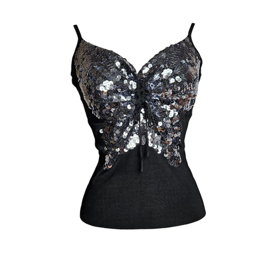 Sequin embroidered top