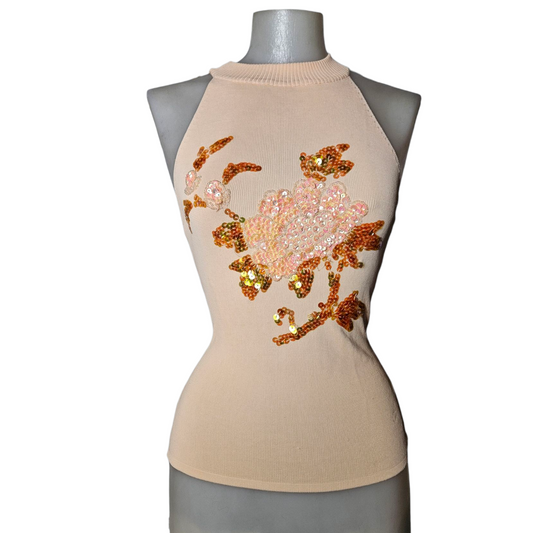 Sequin embroidered top