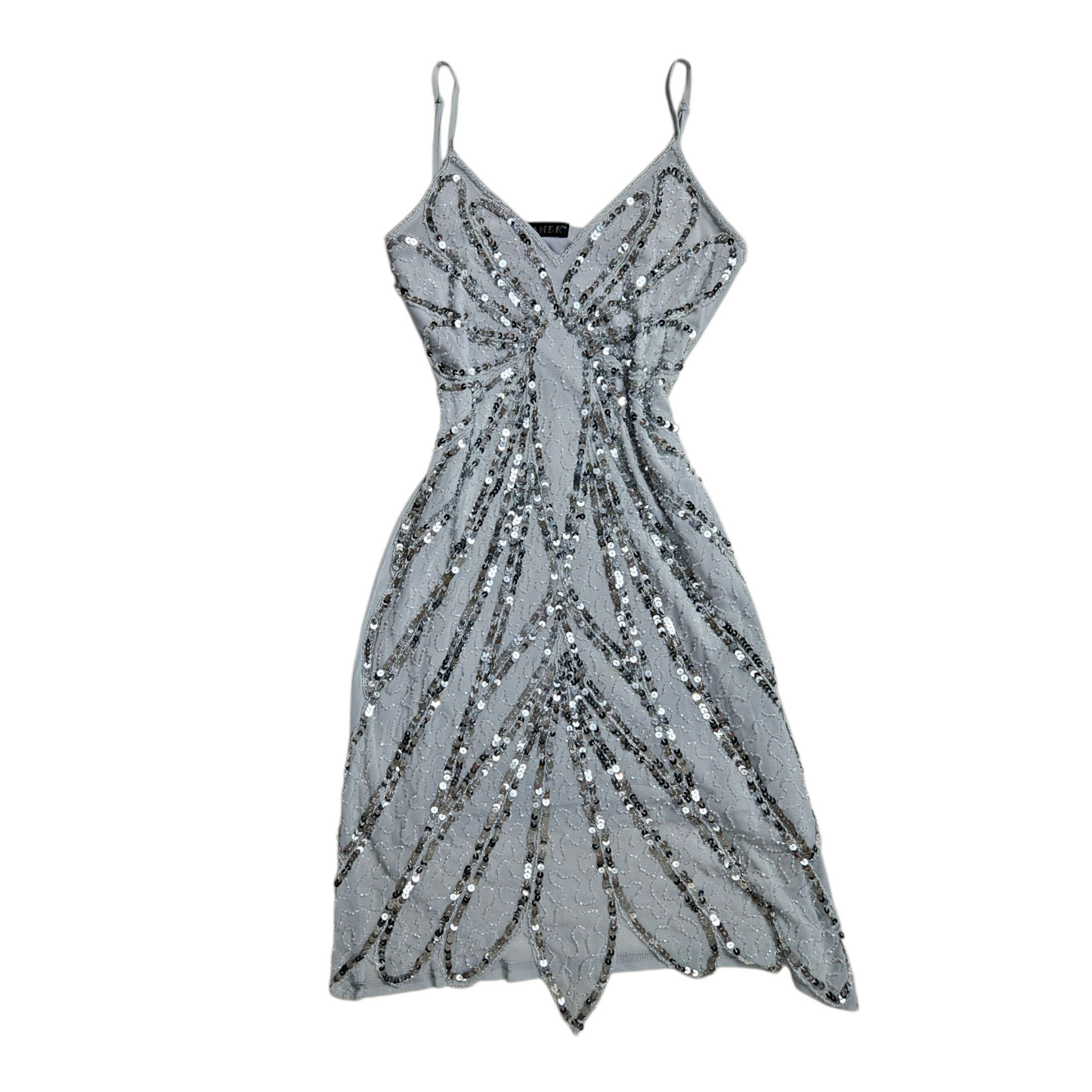 Robe en voile brodée de sequins