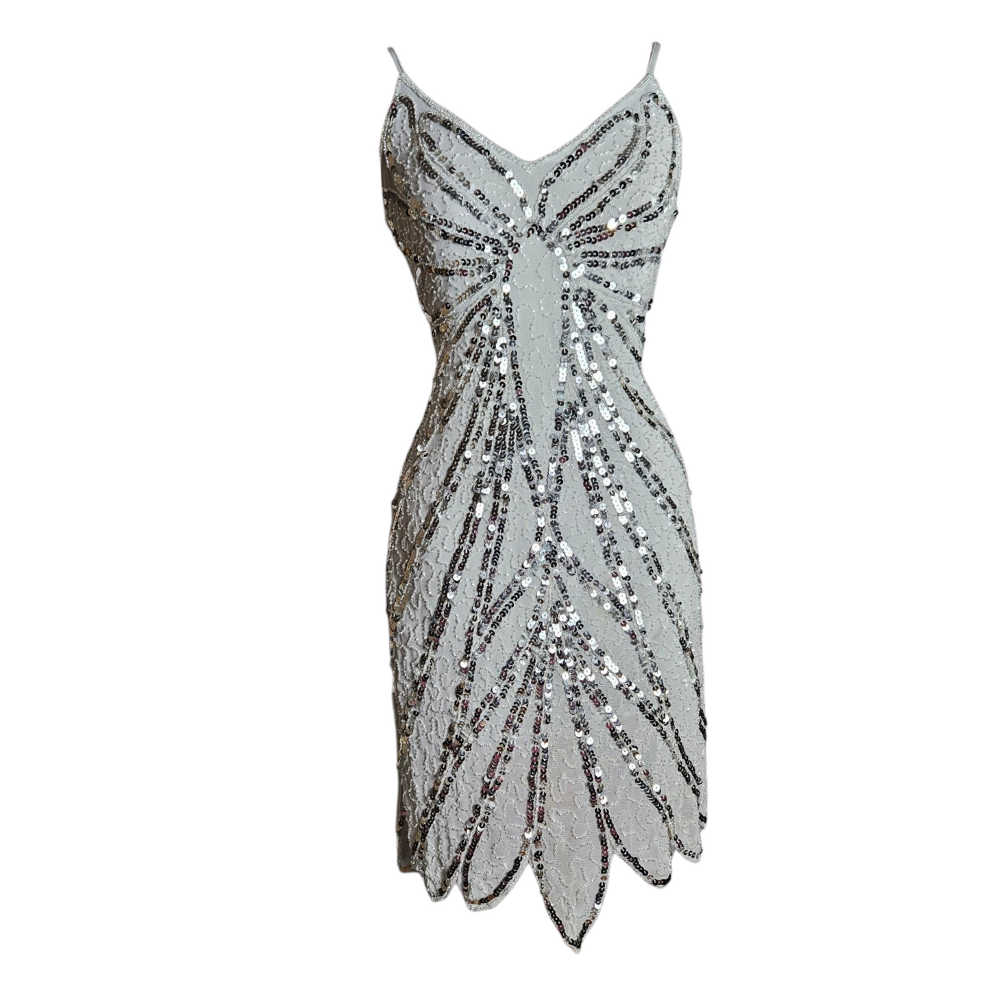 Robe en voile brodée de sequins