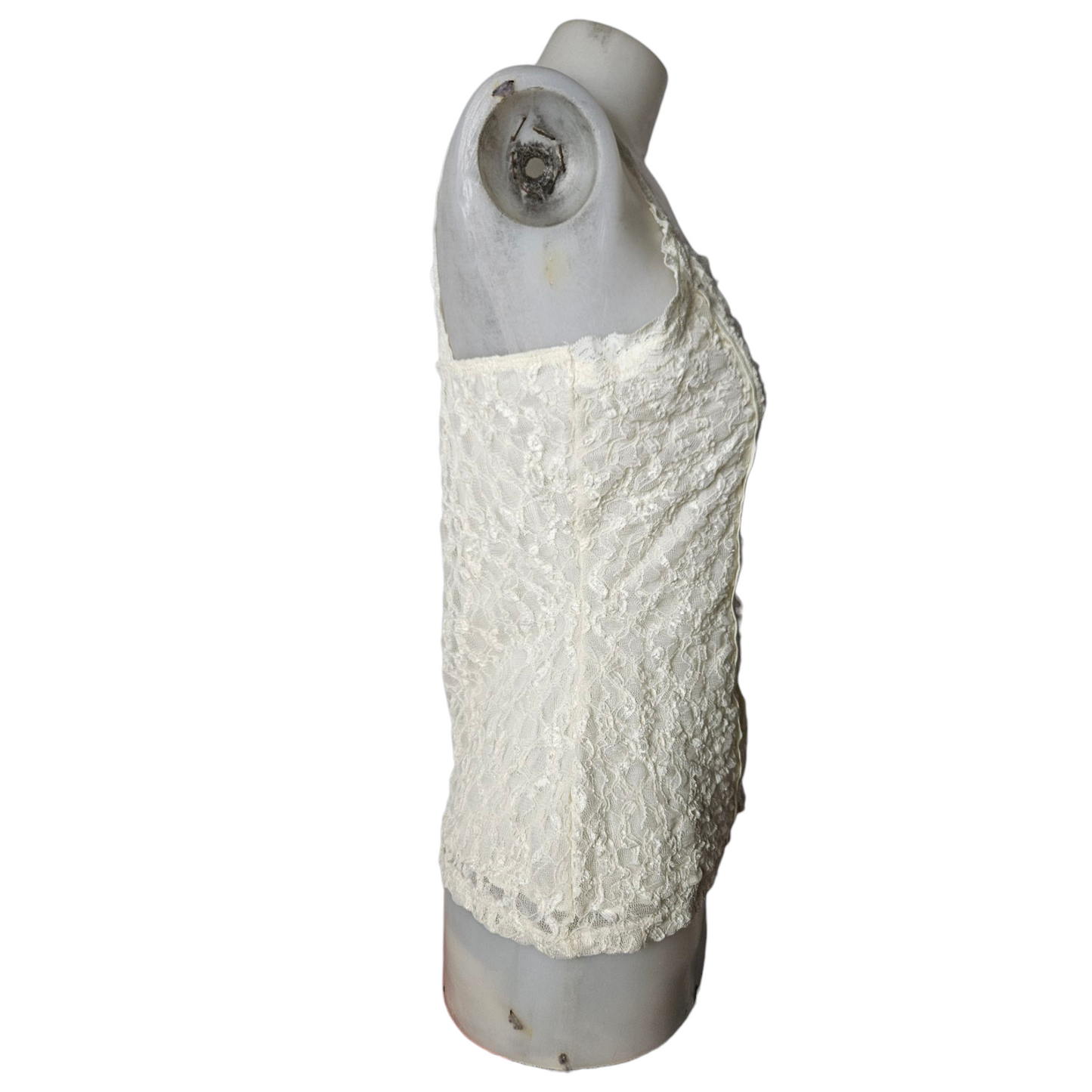 Off-white lace tank top