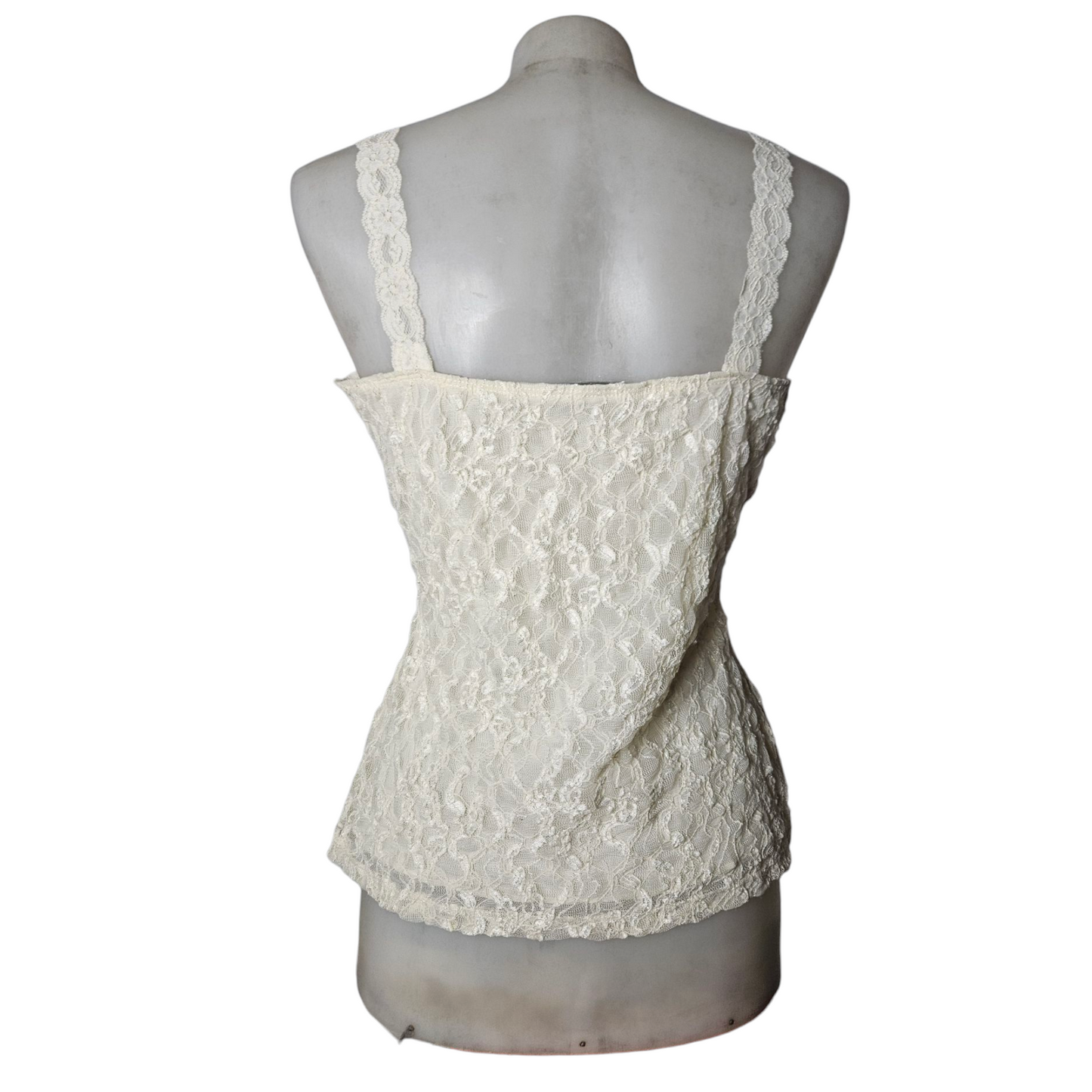 Off-white lace tank top
