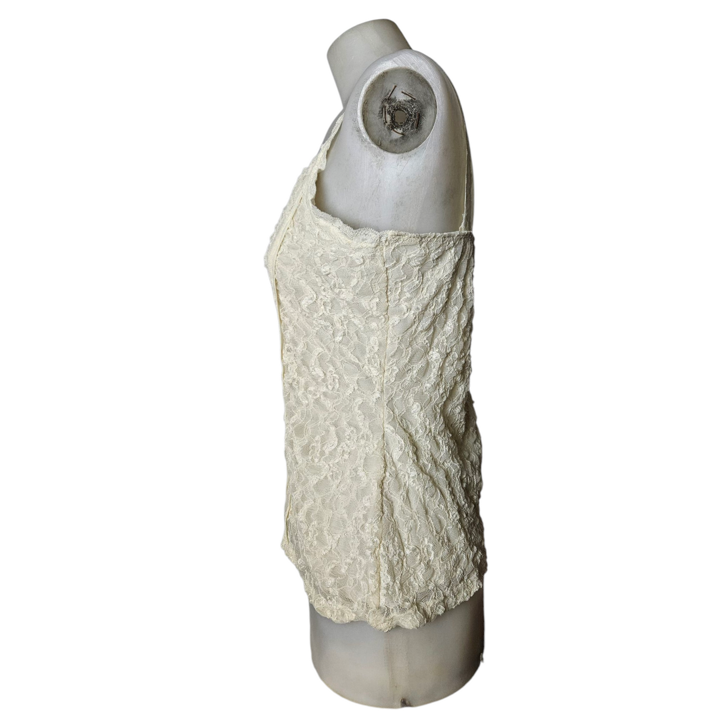 Off-white lace tank top