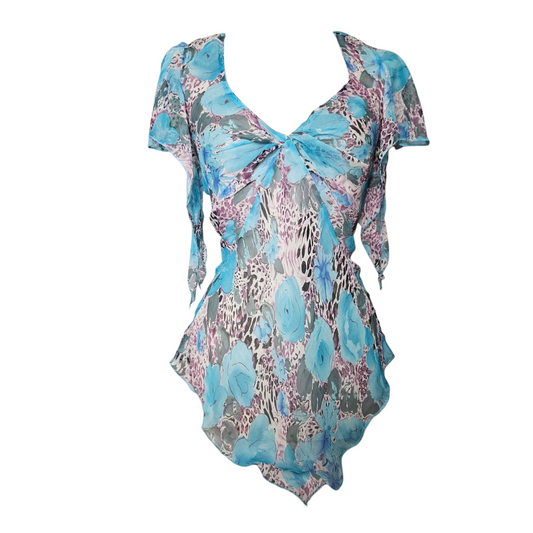 Blue voile top