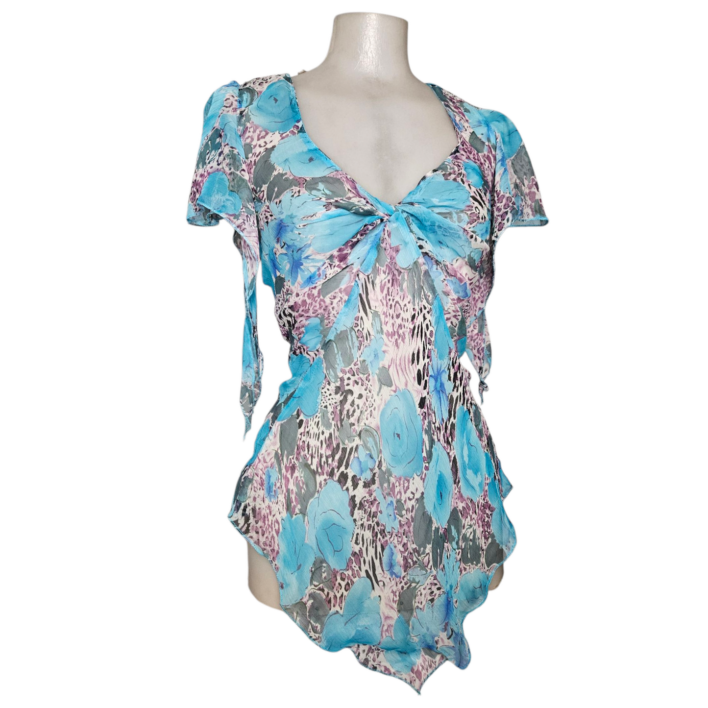 Blue voile top