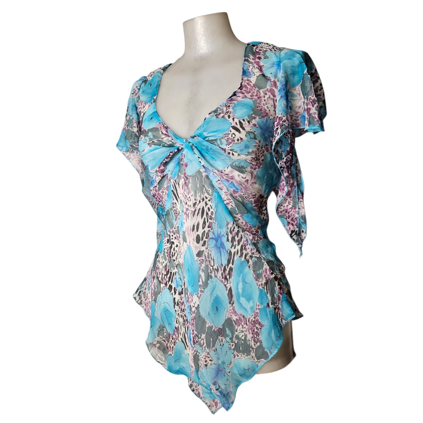 Blue voile top