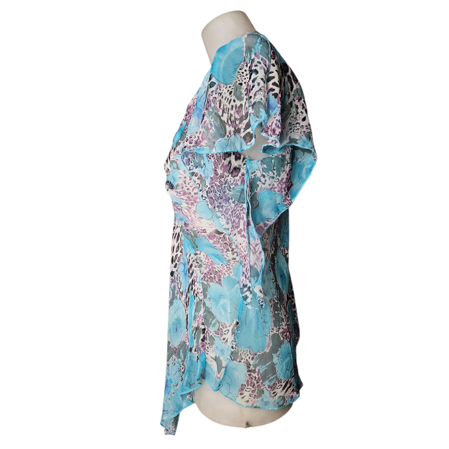 Blue voile top
