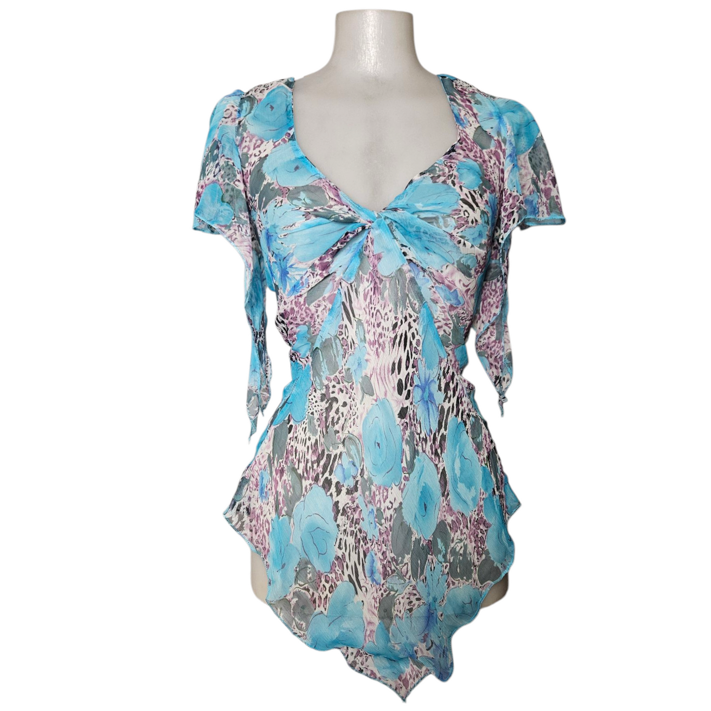 Blue voile top