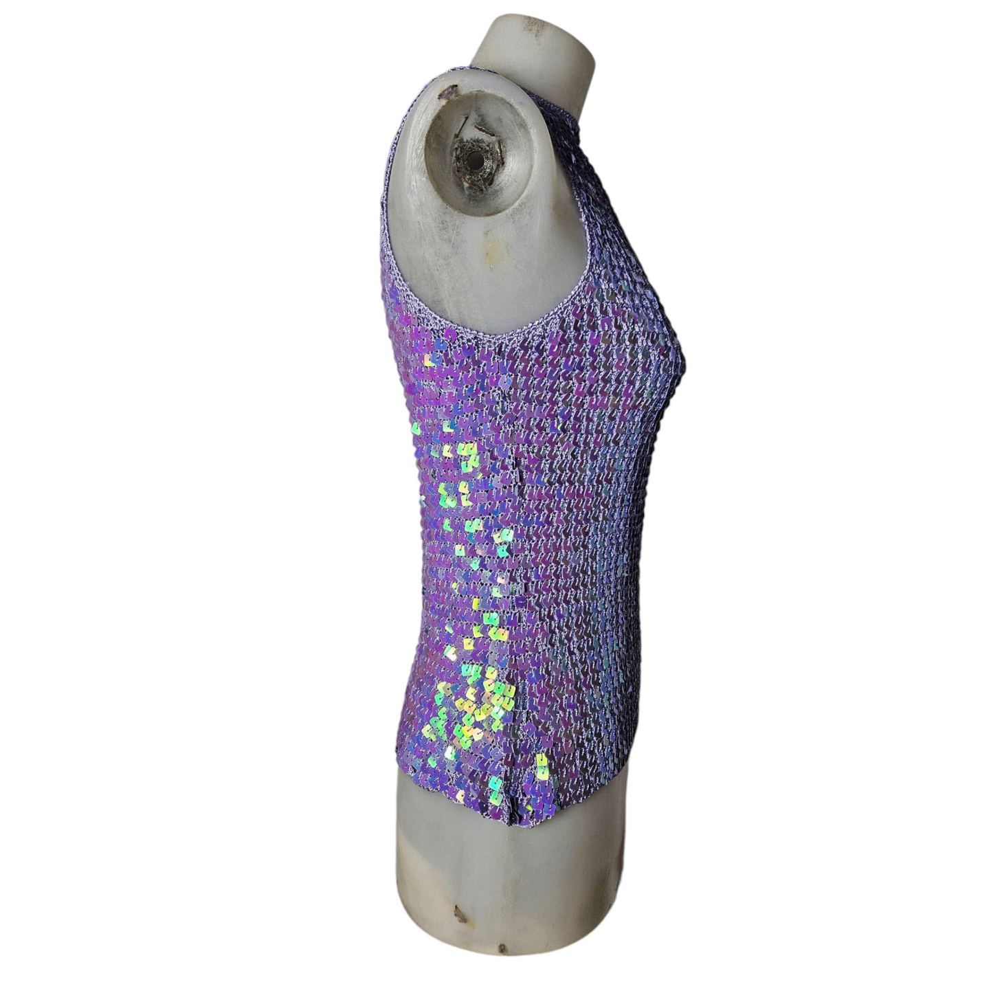 Rhinestone embroidered tank top