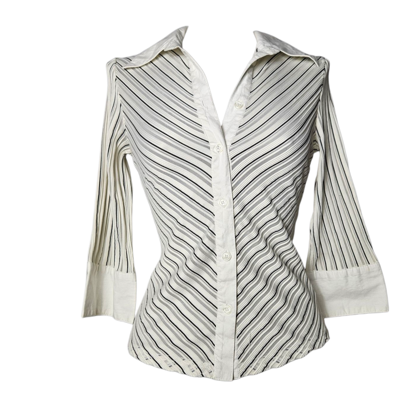 Slightly transparent striped shirt