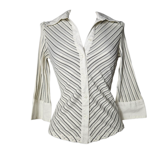Slightly transparent striped shirt