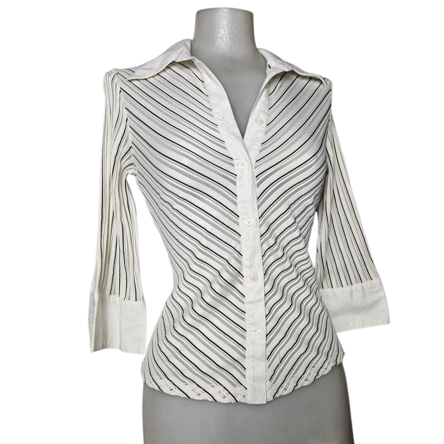 Slightly transparent striped shirt