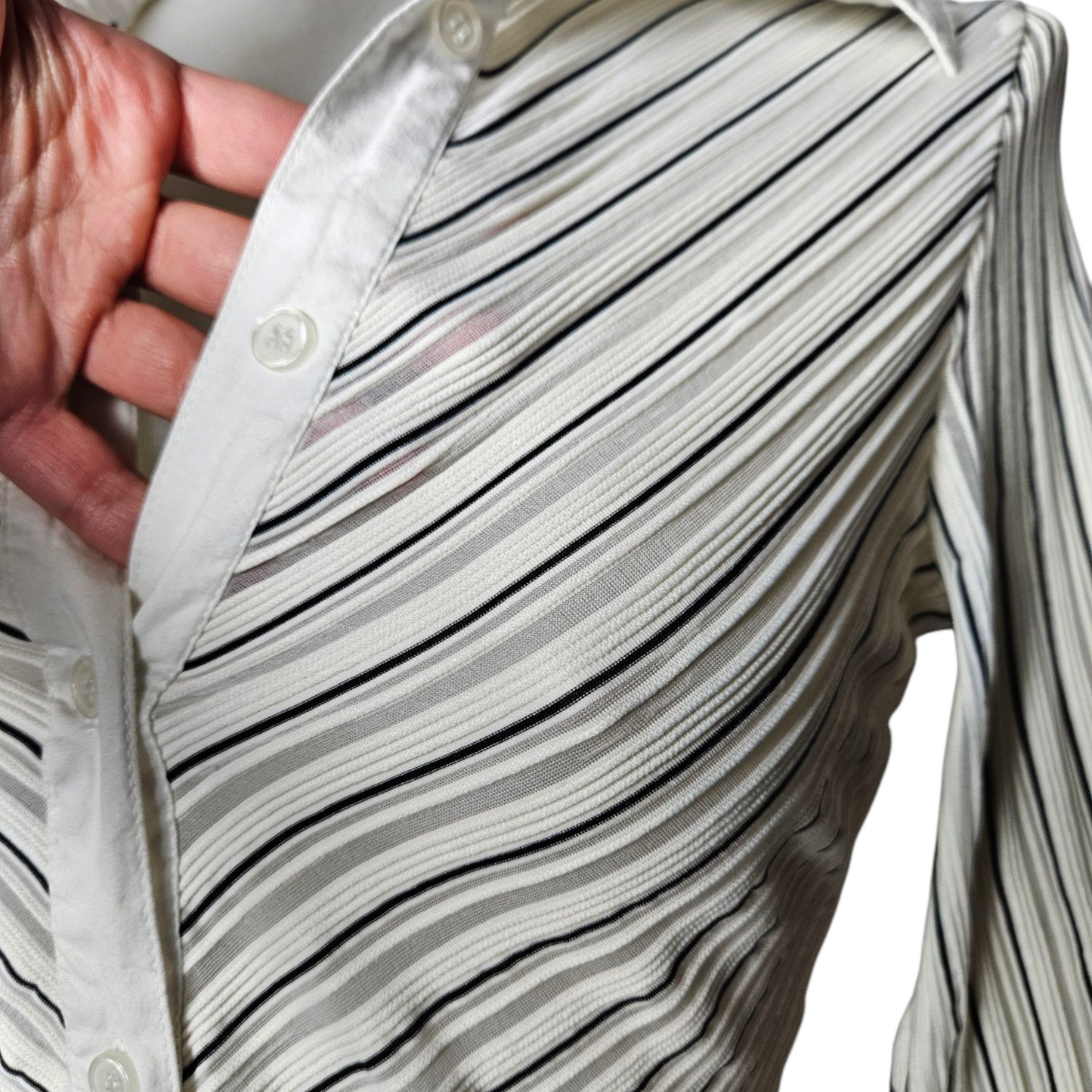Slightly transparent striped shirt