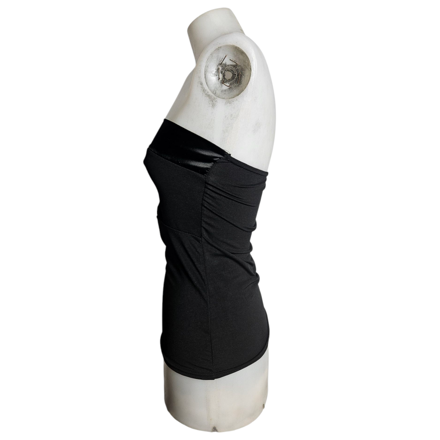 Strapless top with buckle details