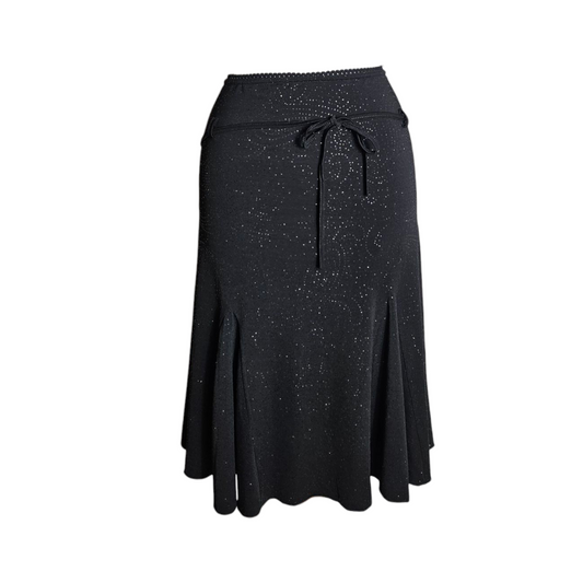 Jupe fluide détails strass