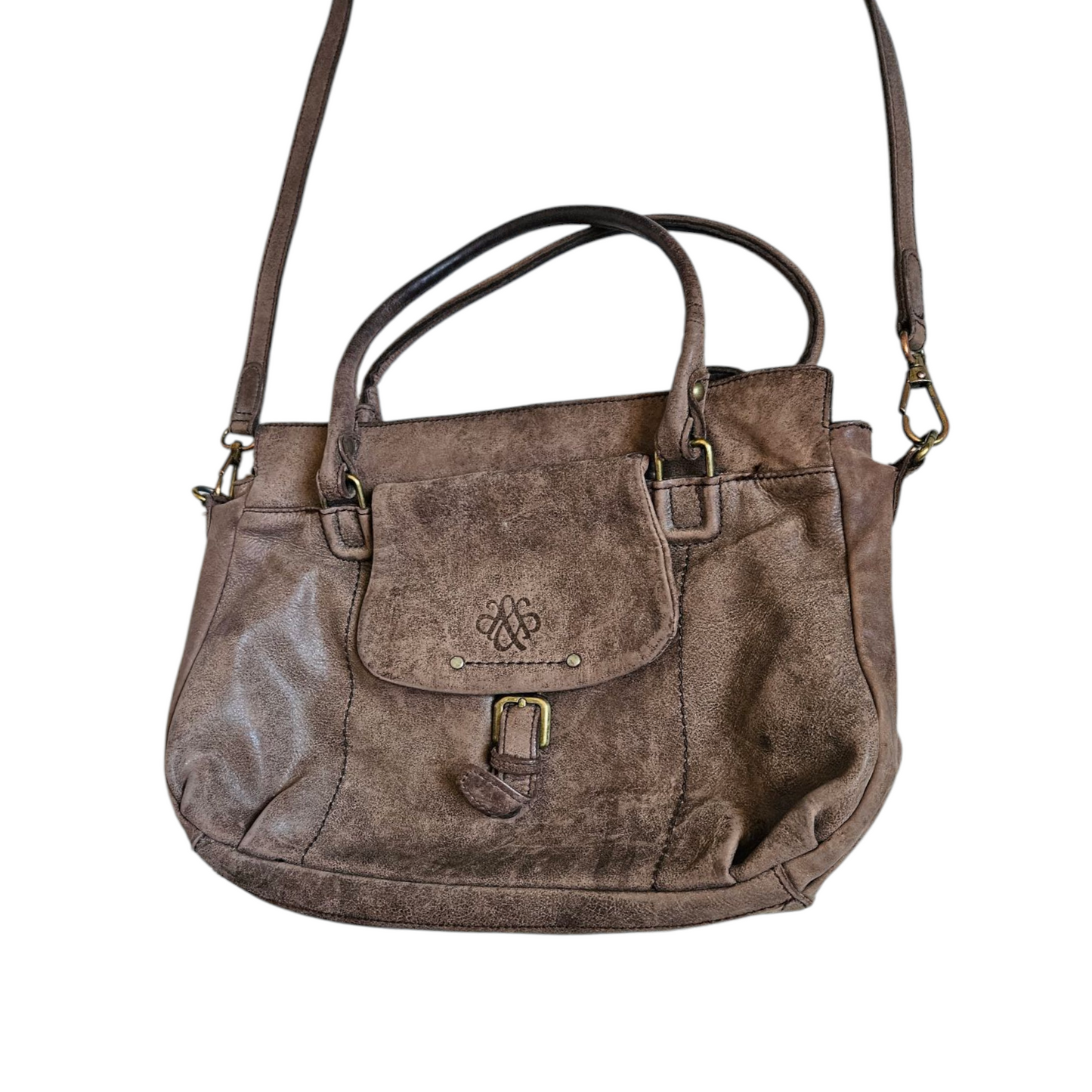 Multi-pocket leather bag