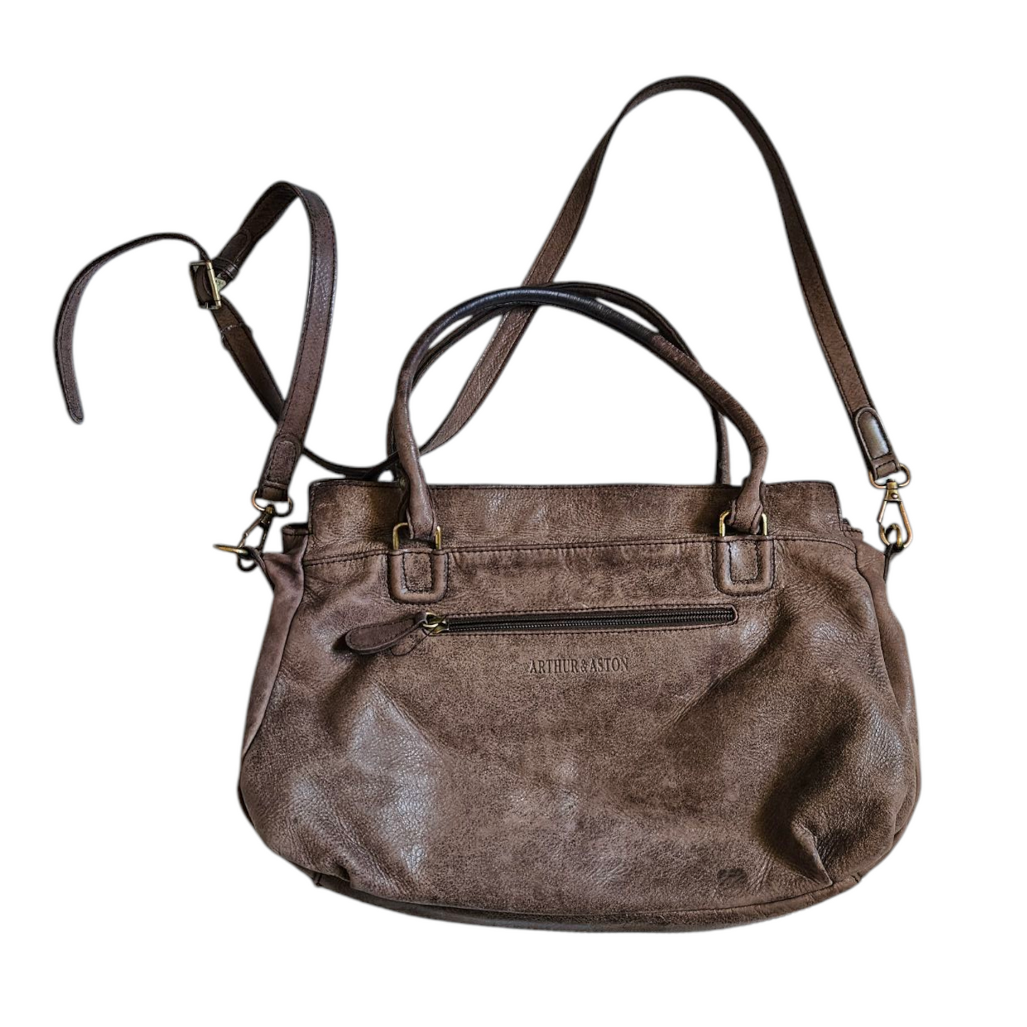 Multi-pocket leather bag