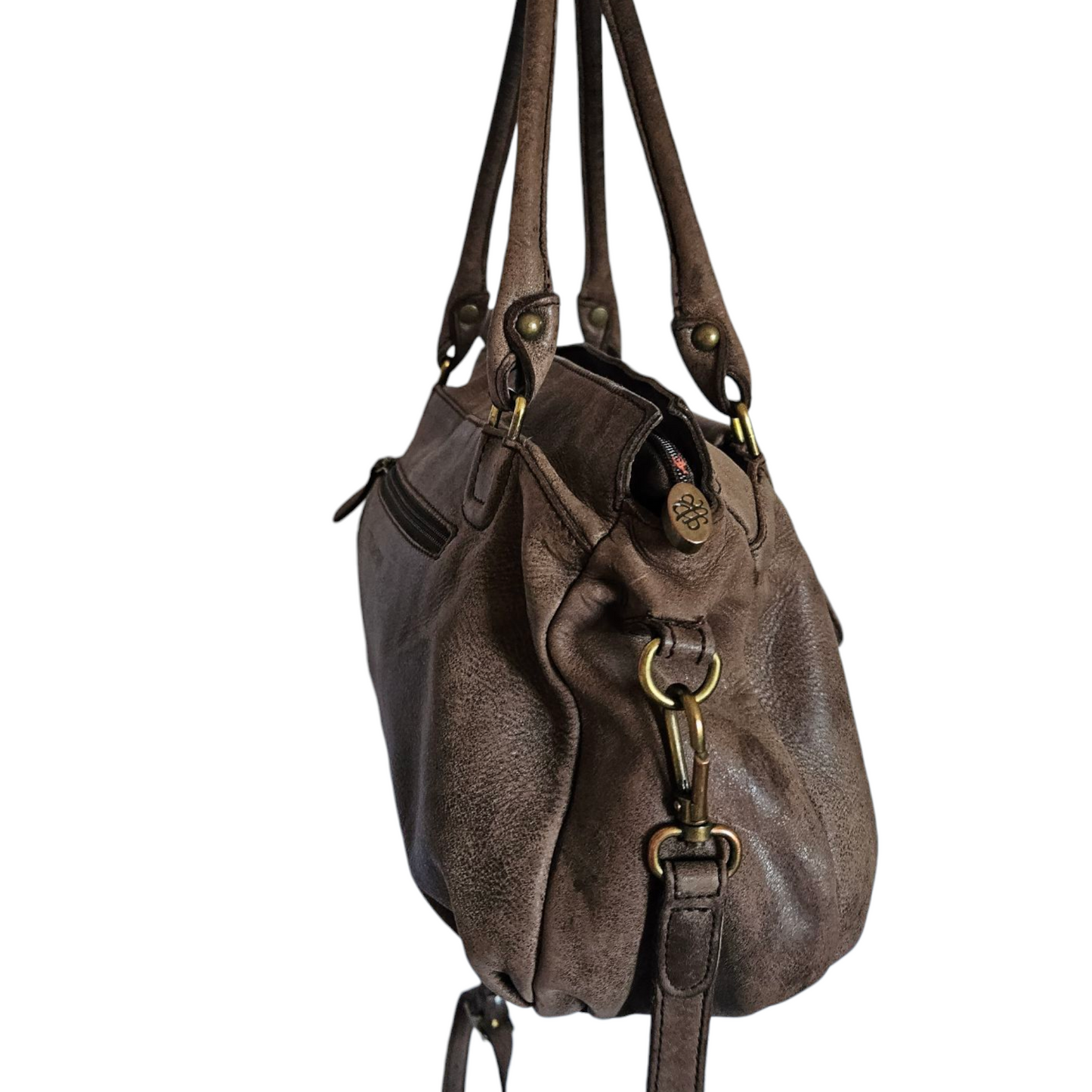 Multi-pocket leather bag