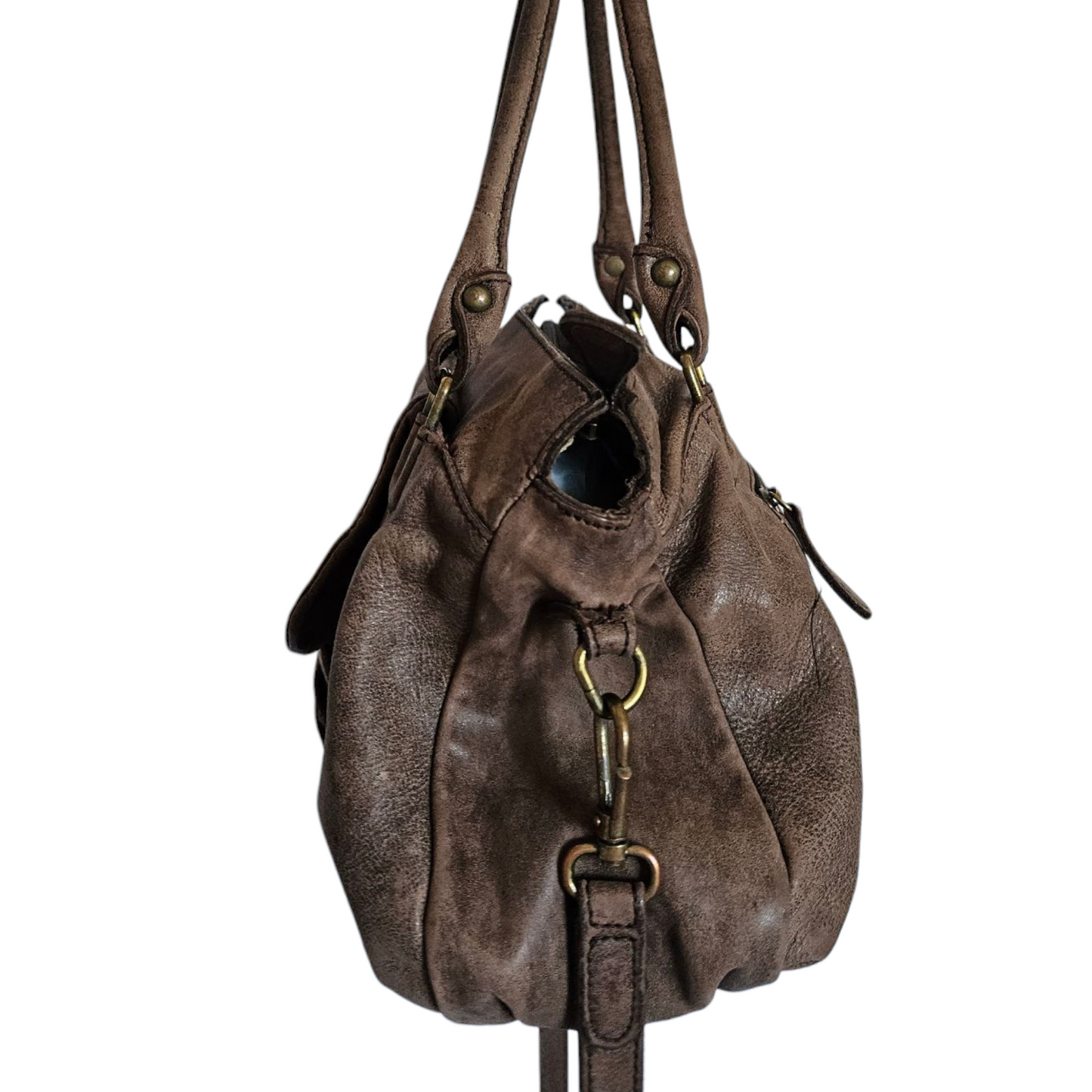 Multi-pocket leather bag