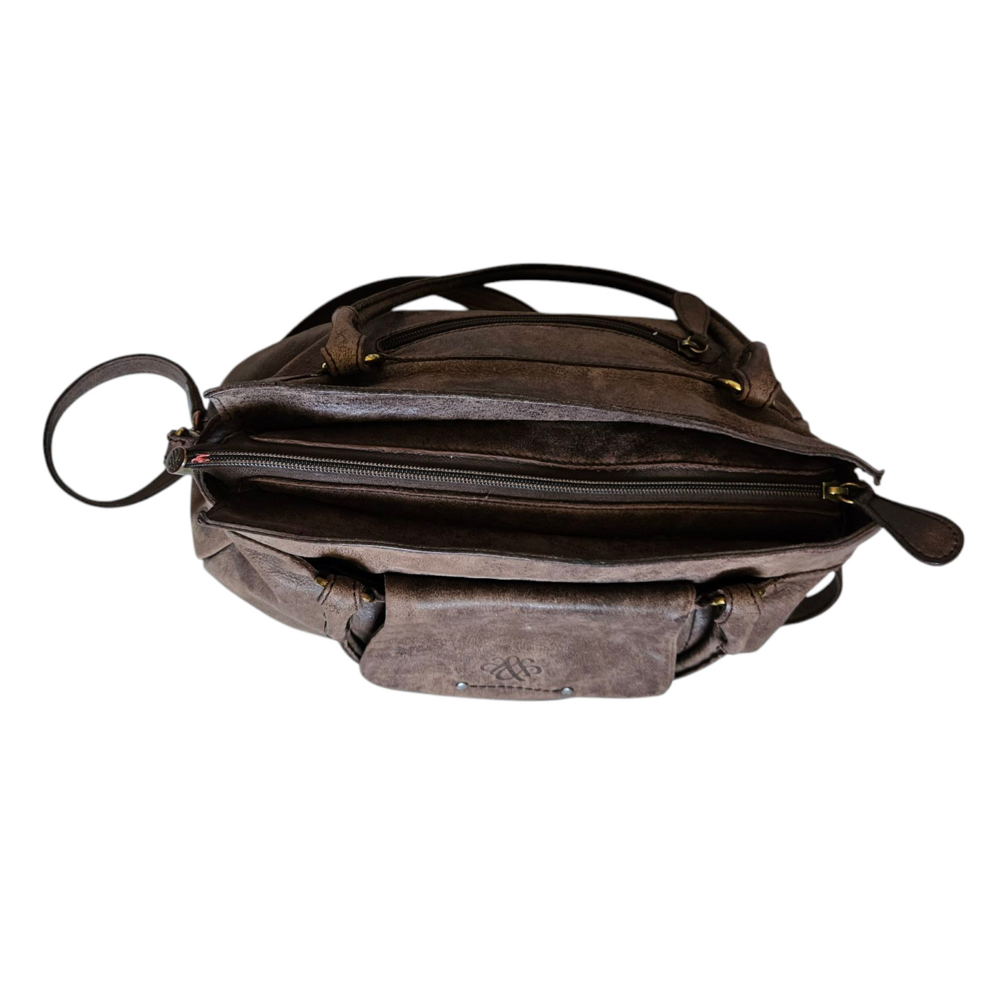 Multi-pocket leather bag