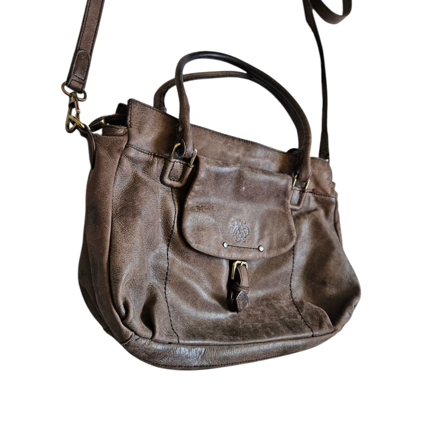 Multi-pocket leather bag