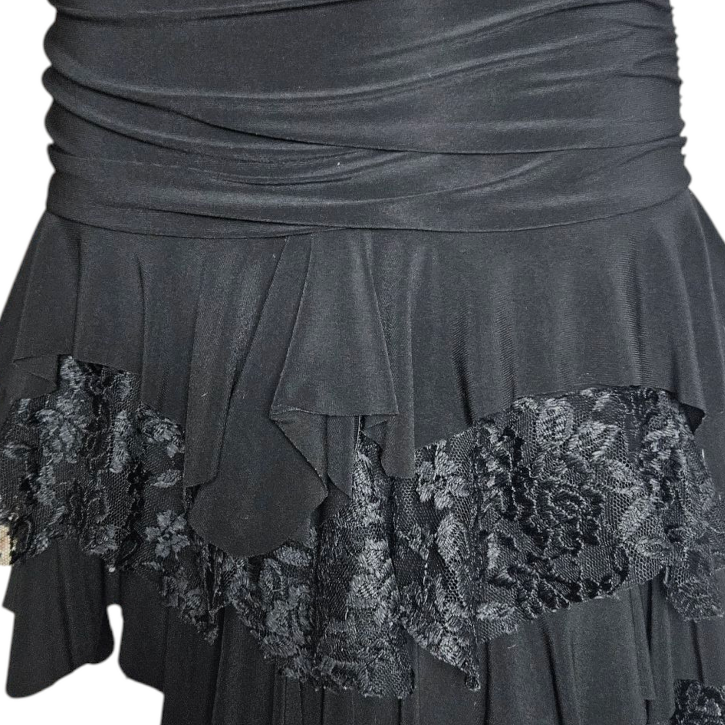 Strapless dress with lace detail