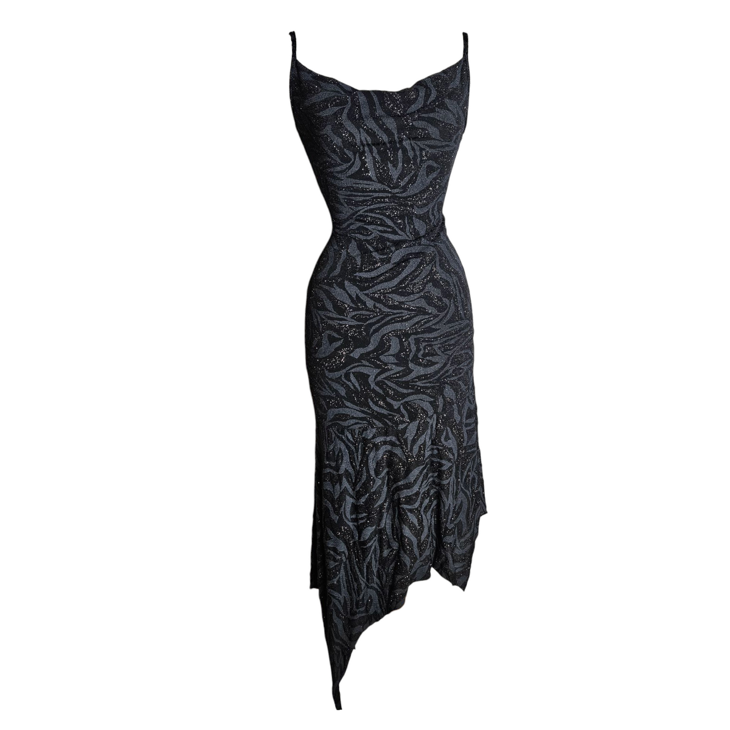 Robe col bénitier détails brillants
