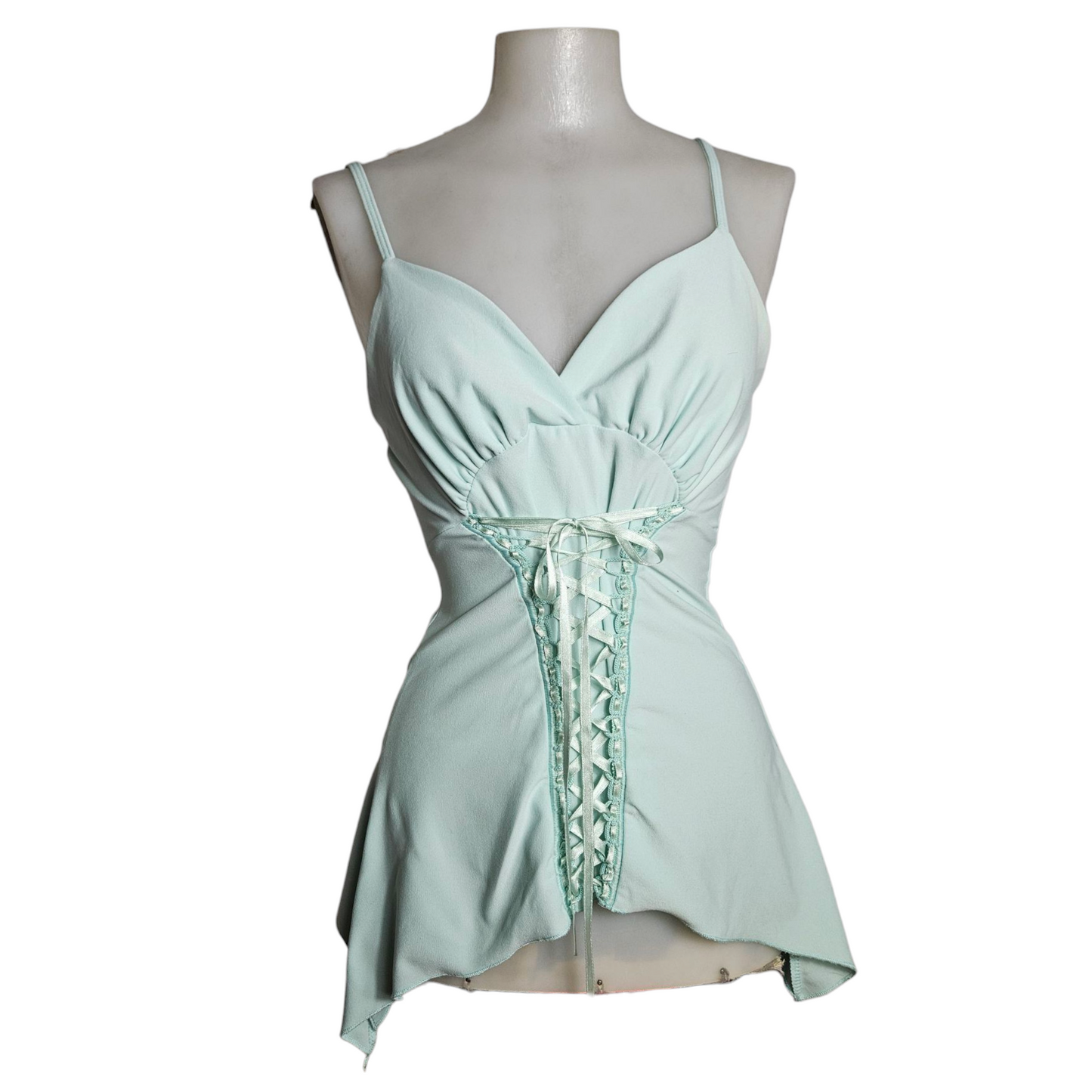 Asymmetrical top with lacing