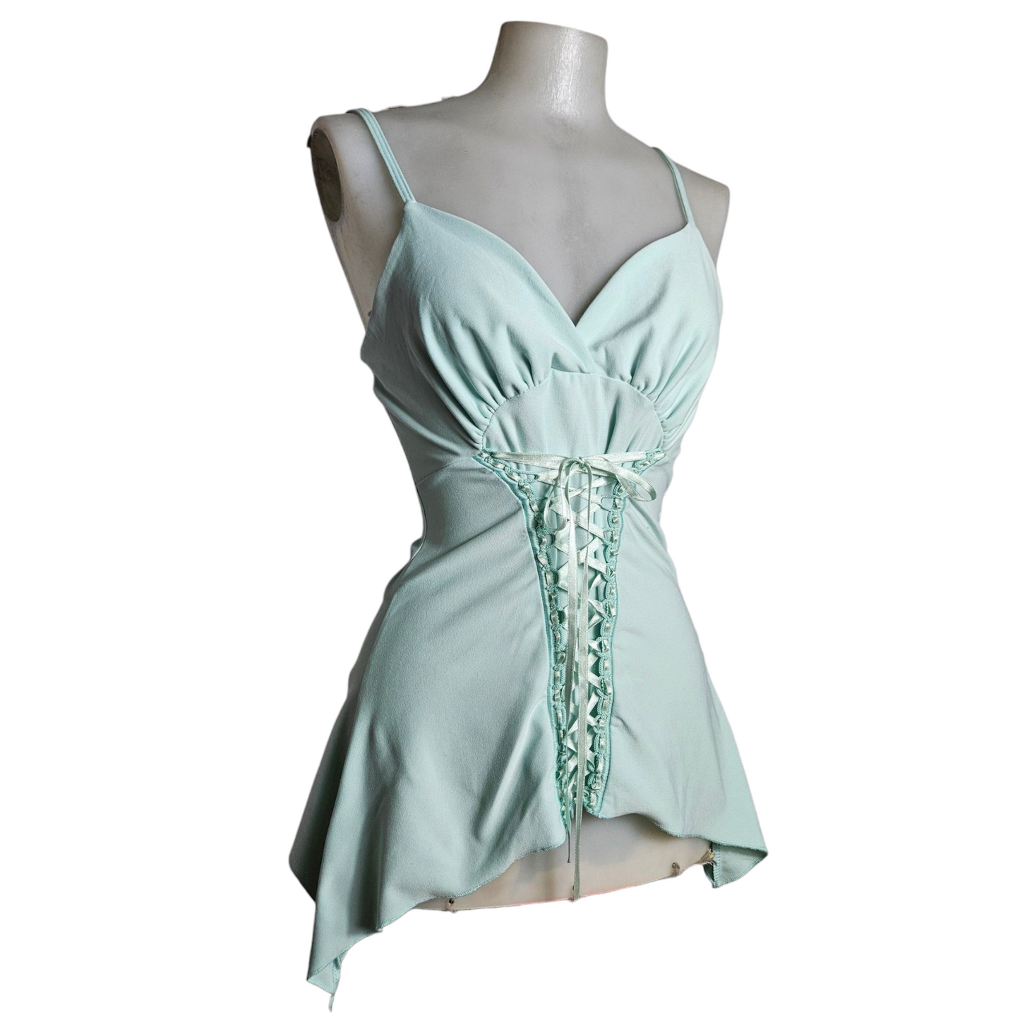 Asymmetrical top with lacing