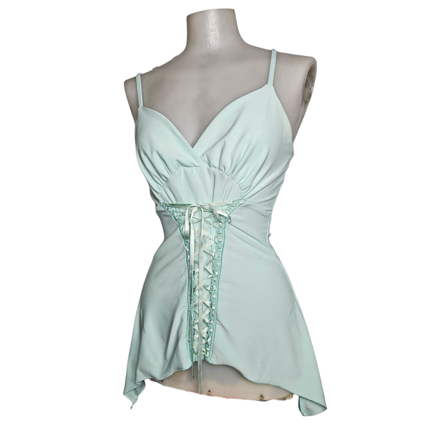 Asymmetrical top with lacing