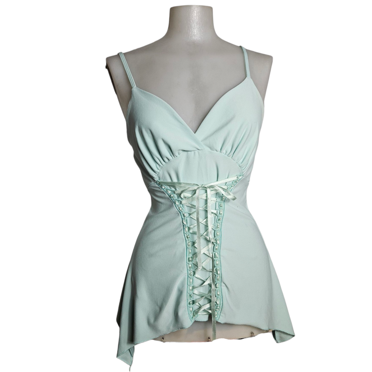 Asymmetrical top with lacing