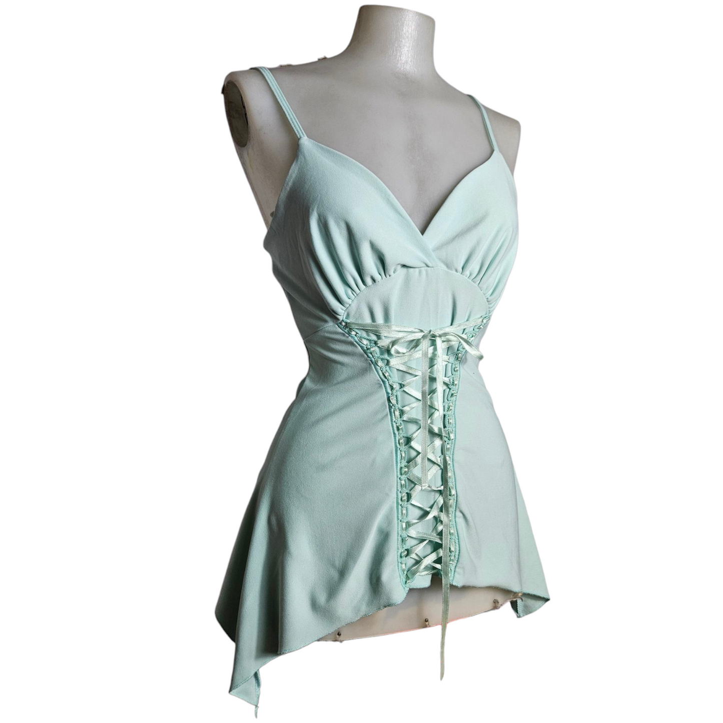 Asymmetrical top with lacing