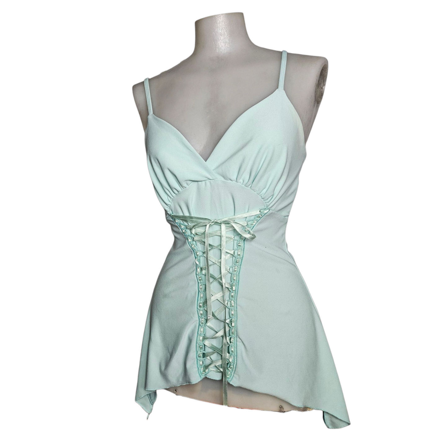 Asymmetrical top with lacing