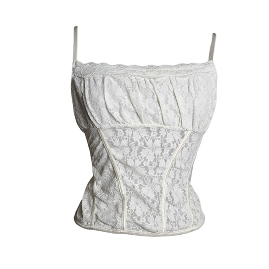 White lace tank top