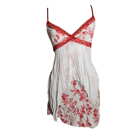 Top en voile détails fleurs
