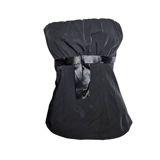 Haut strapless detail ruban