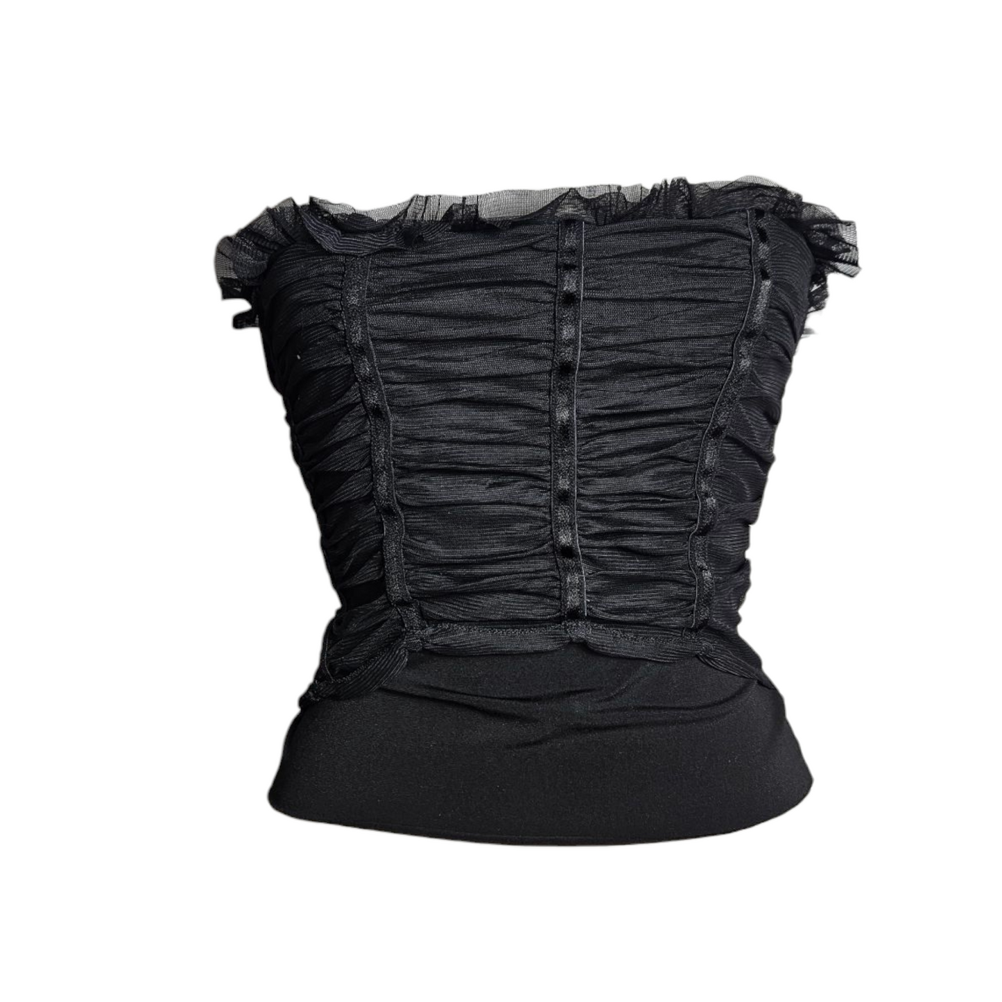 Haut strapless en voile