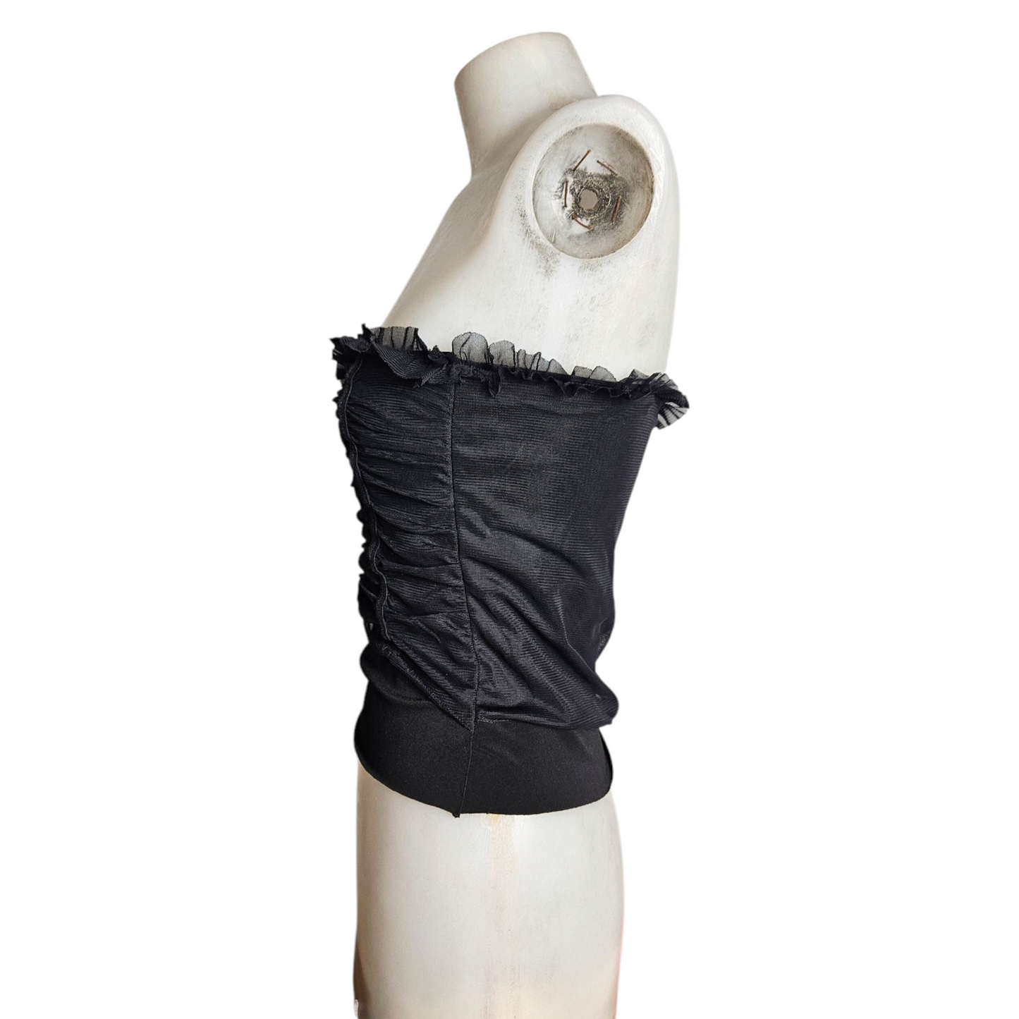 Haut strapless en voile