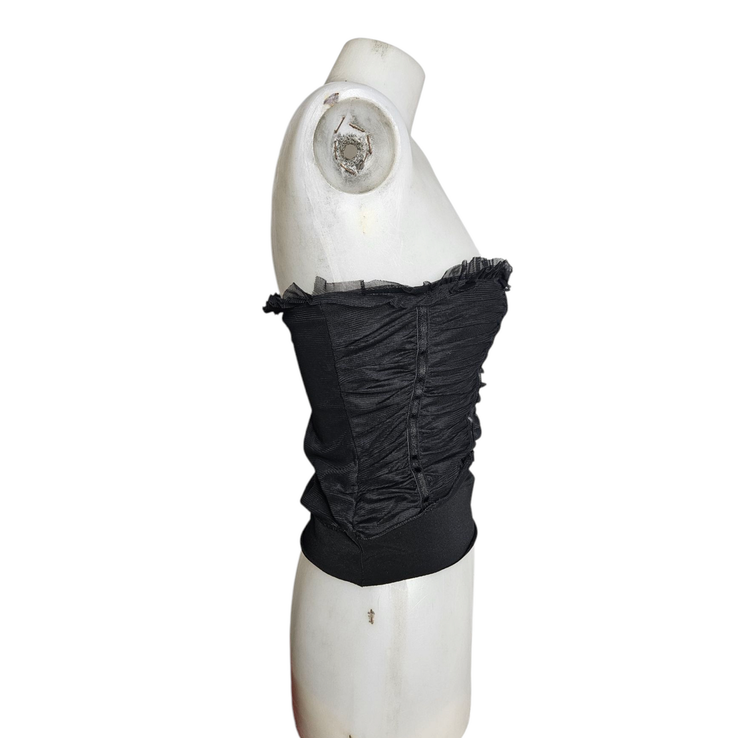 Haut strapless en voile