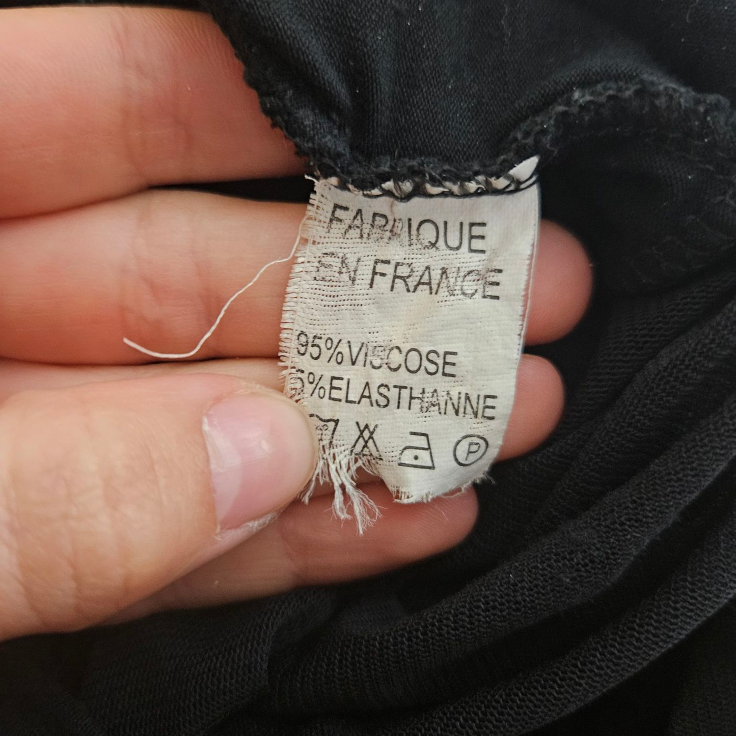 Débardeur asymétrique noir en voile