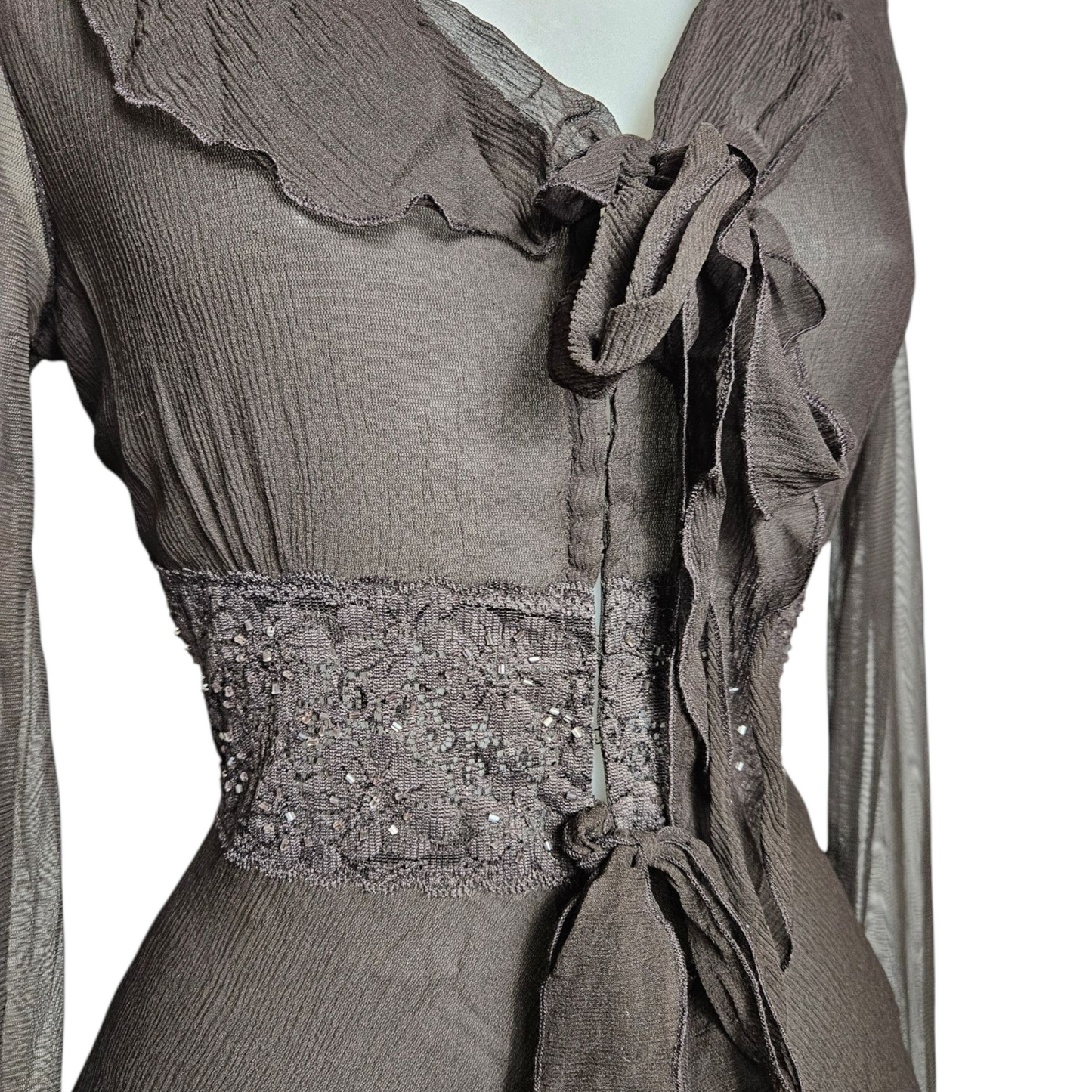 Voile and lace blouse